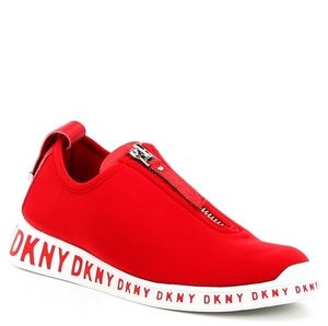 ❤ DKNY Melissa slip on sneaker with zipper red ❤